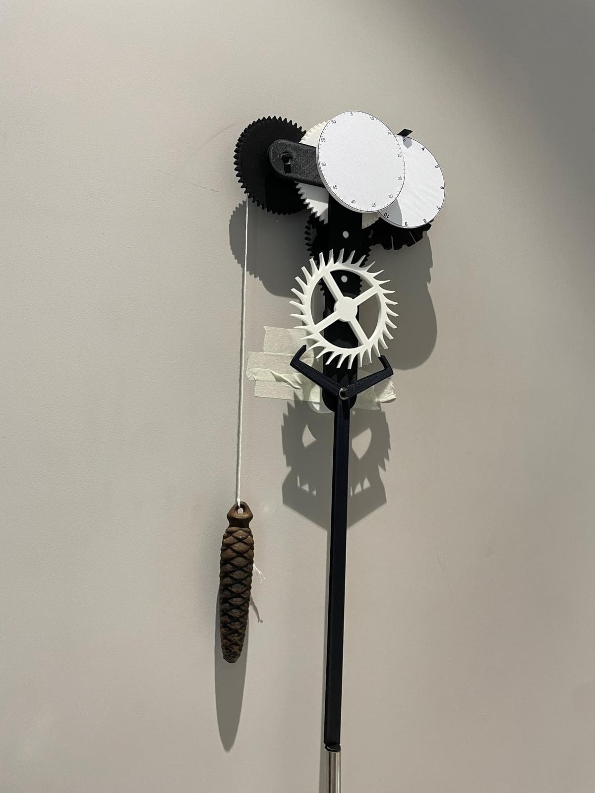 Another angle of the completed clock