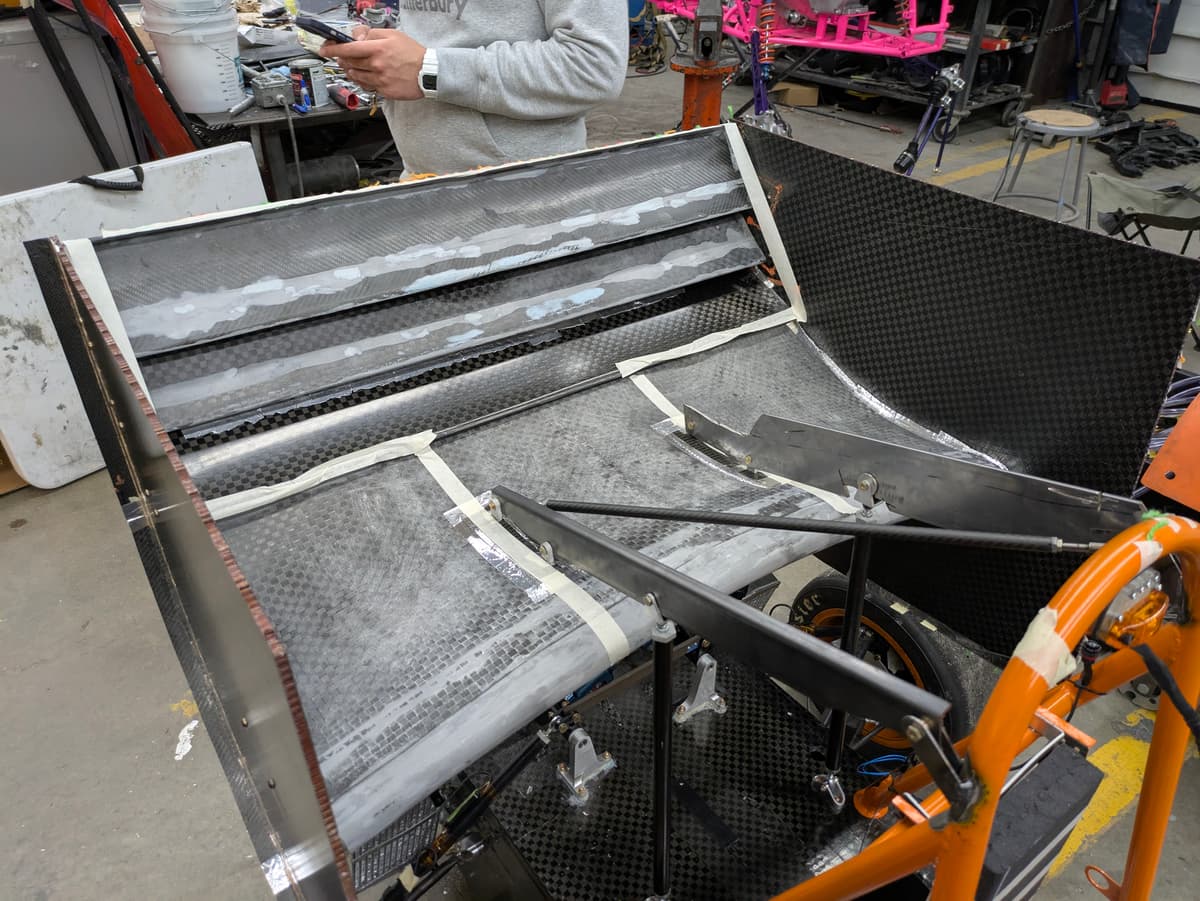 Rear wing component manufacturing